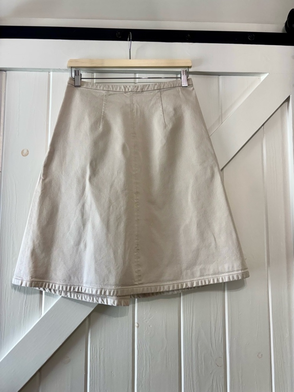 Weekend Max Mara Ivory A-Line Cream Skirt Pockets Side Zip Medium US 6-8 - Picture 3 of 8
